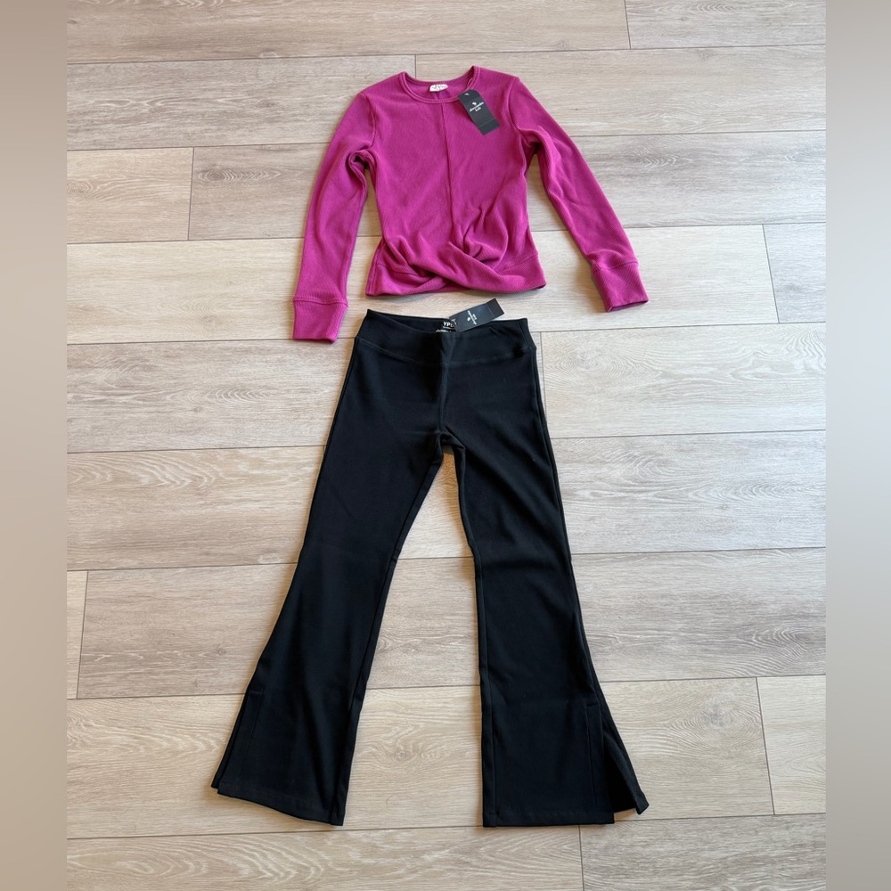 Abercrombie kids ypb flare leggings and long sleeve shirt girls size 7 / 8